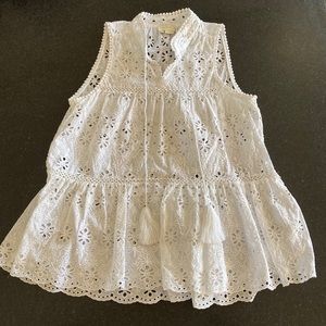 Kate Spade Live Colorfully White lace top